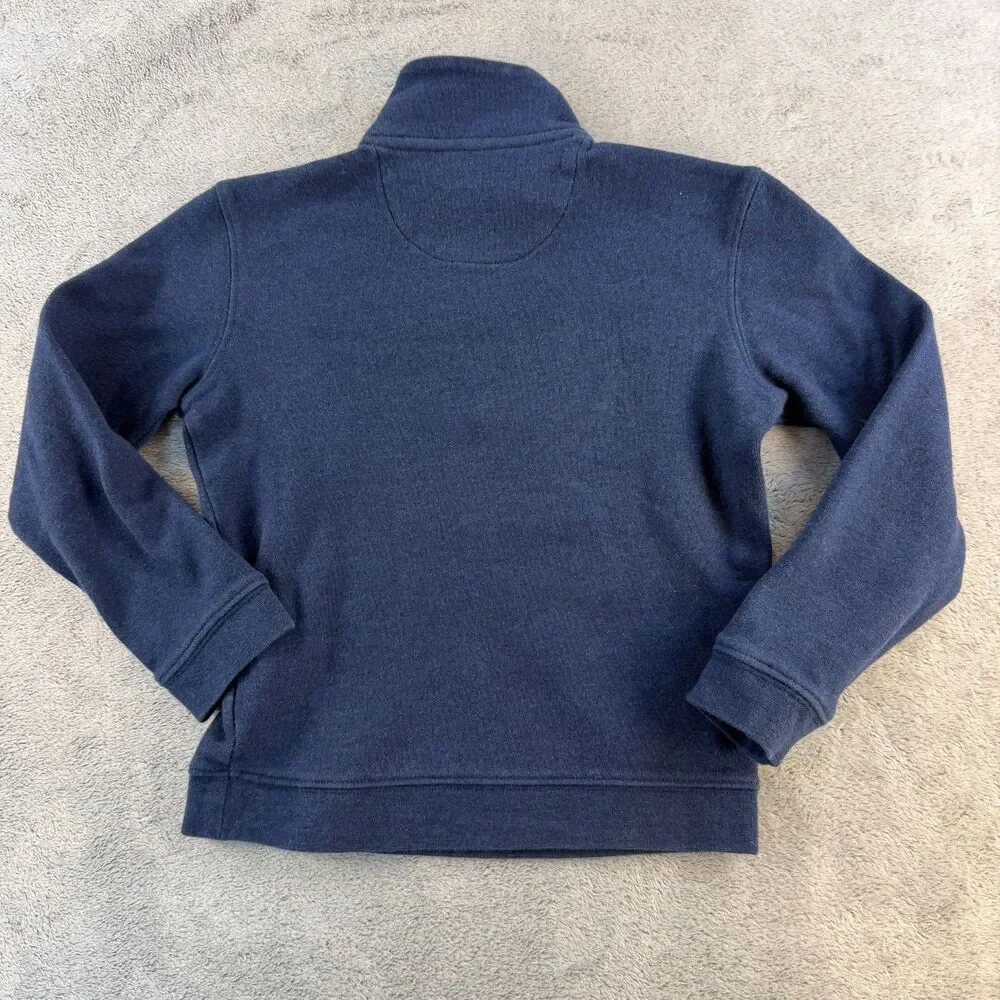 johnnie-O Boys Size 6 1/4 Zip Pullover Navy Blue 100% Pima Cotton